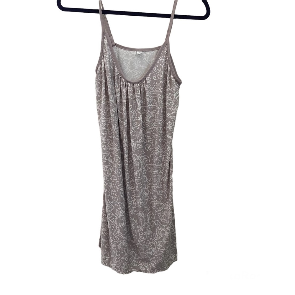 Dreamwear Straps Women’s Nightgown Paisley Design, Tan - XL